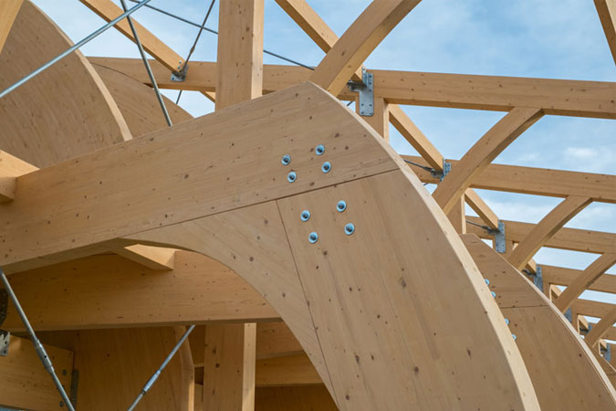 Glulam engineered SPF Timber beam for assembly
